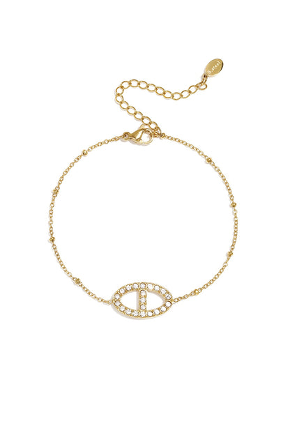 Dd armband met steentjes -goud