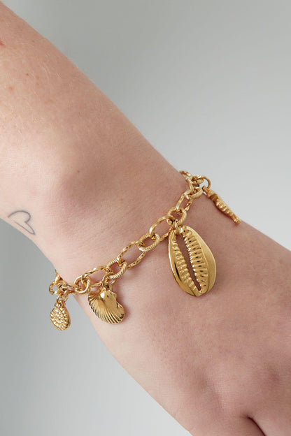 Bedelarmband wild sea -goud