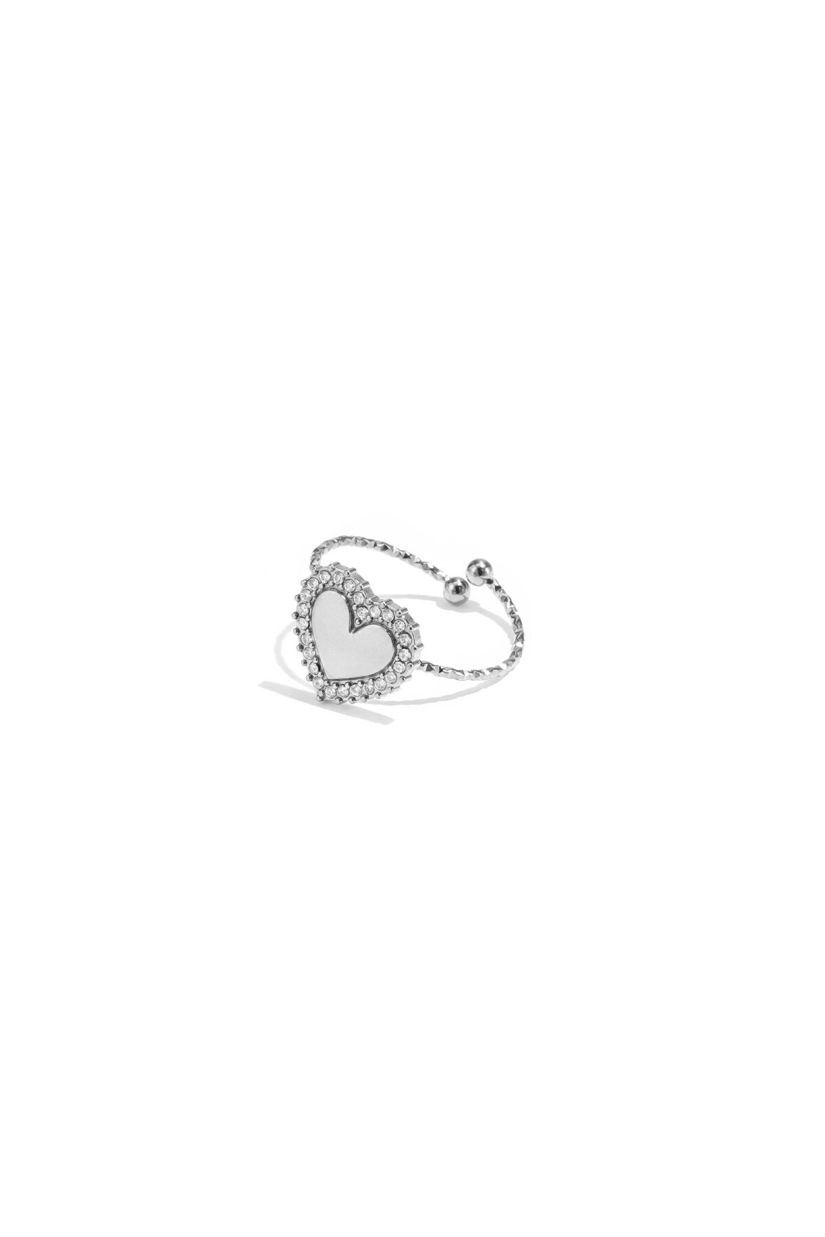 Ring met hartmotief -zilver
