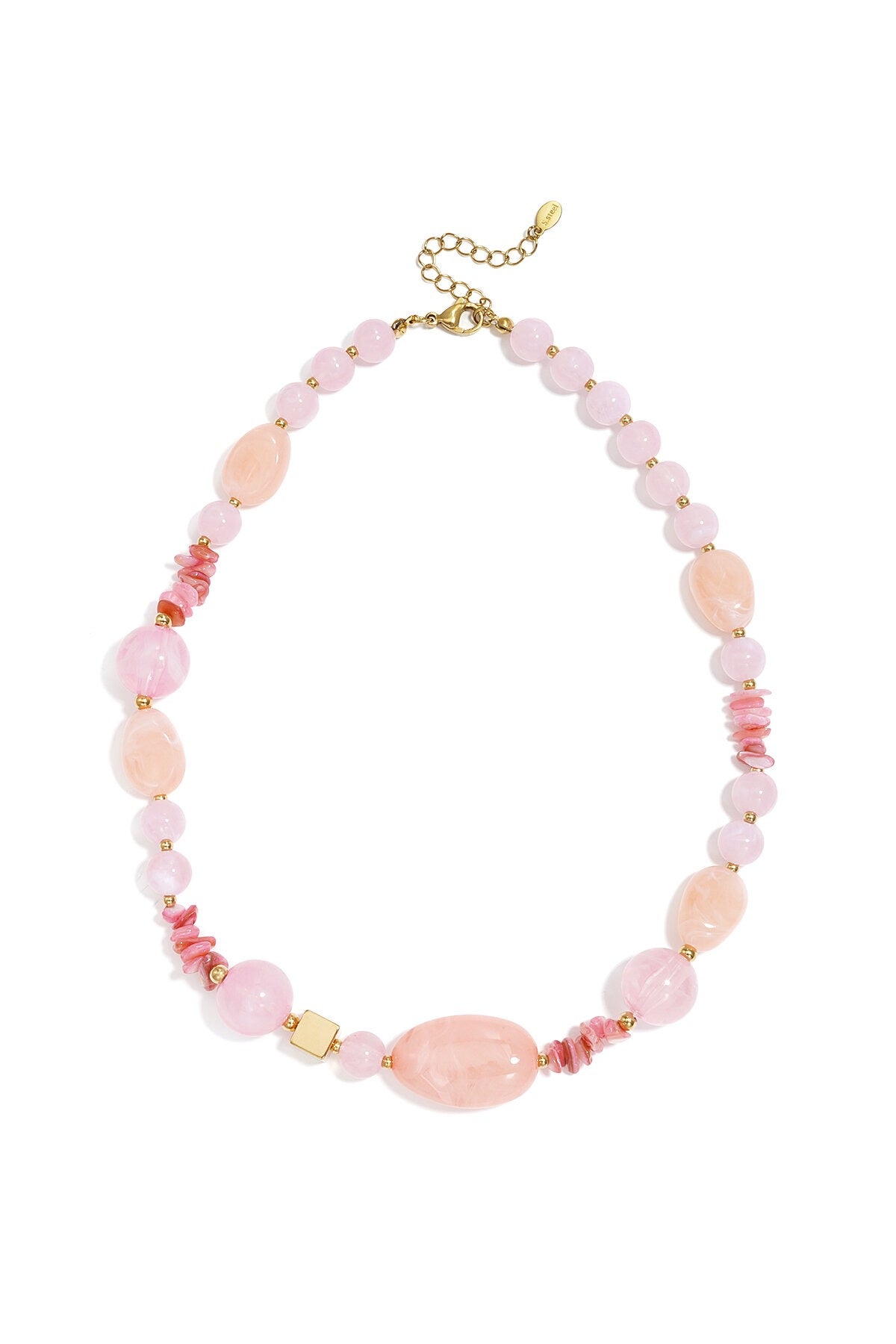 Kralenketting met verschillende vormen en tinten