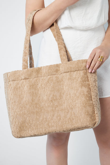 Flower tas - beige