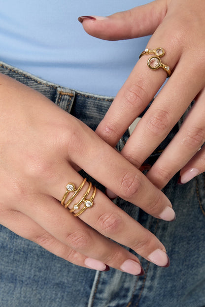 Ring met stenen -goud