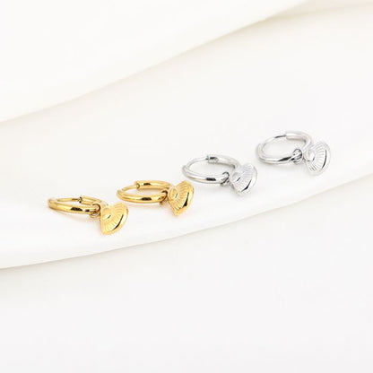 Oorbellen met zeeschelp -zilver