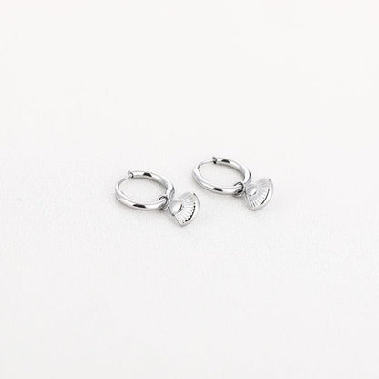 Oorbellen met zeeschelp -zilver