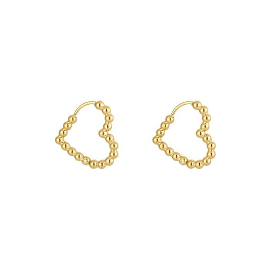 Basic hartjes oorbellen -goud