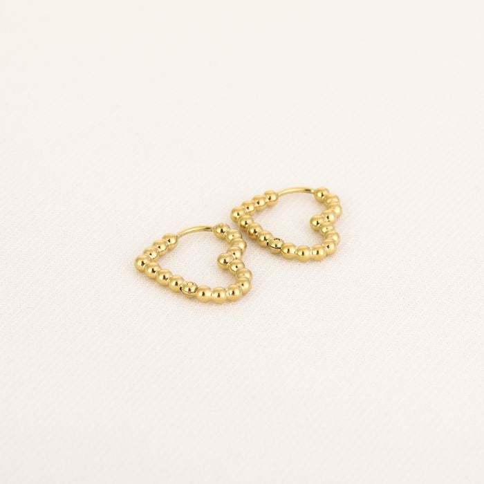 Basic hartjes oorbellen -goud