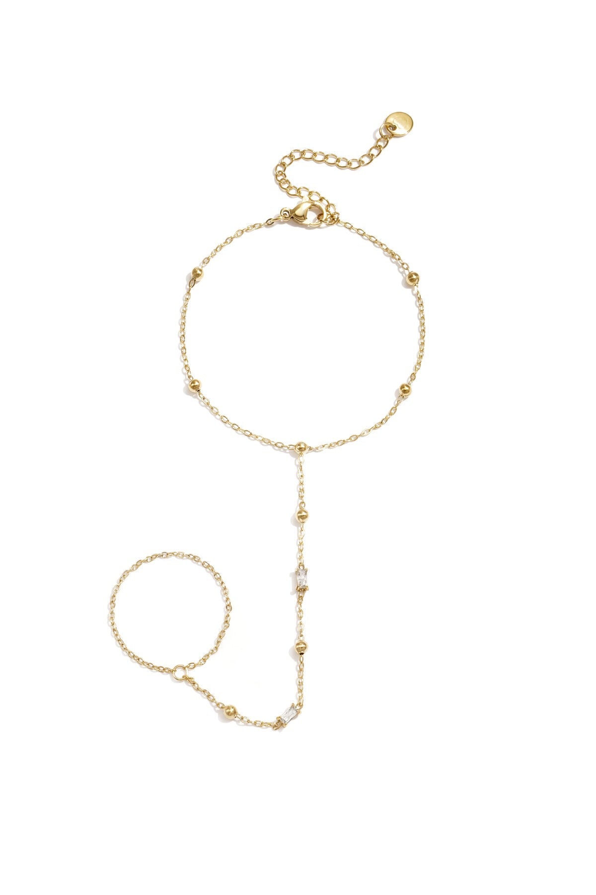 Handchain met bolletjes en steentjes