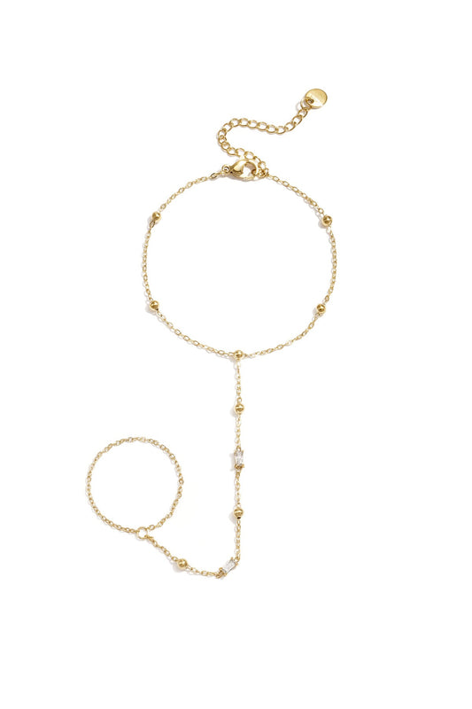 Handchain met bolletjes en steentjes