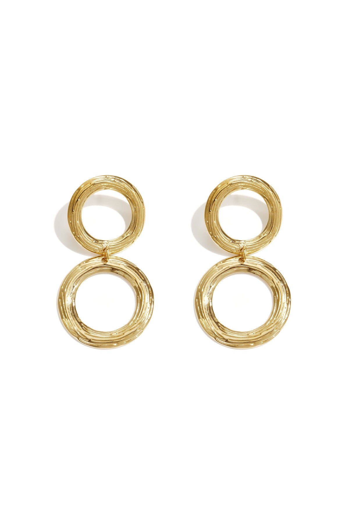 Oorbellen met grote open ringen -goud