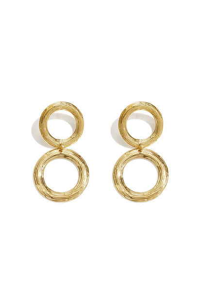 Oorbellen met grote open ringen -goud