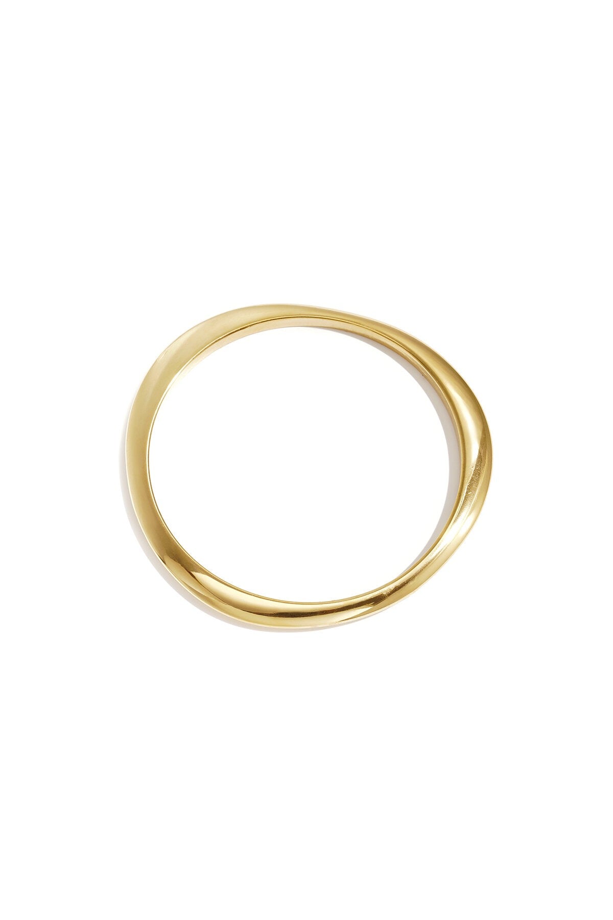 Wavy bangle -goud