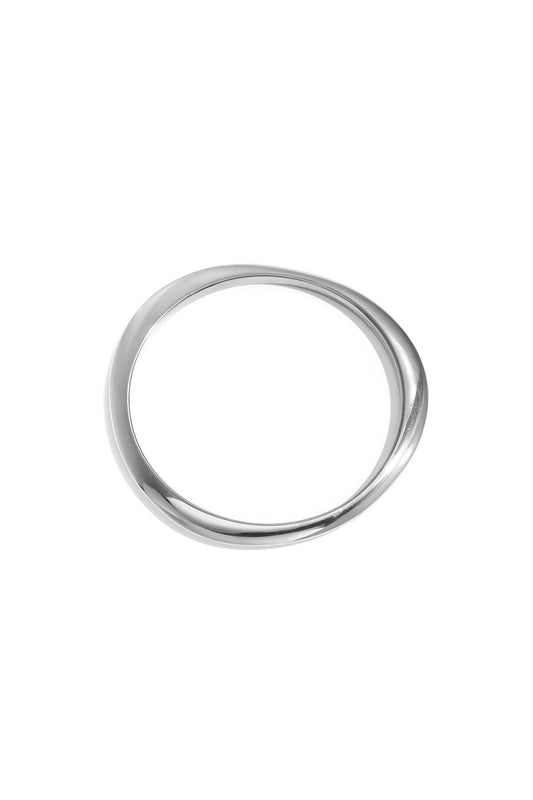 Wavy bangle -zilver
