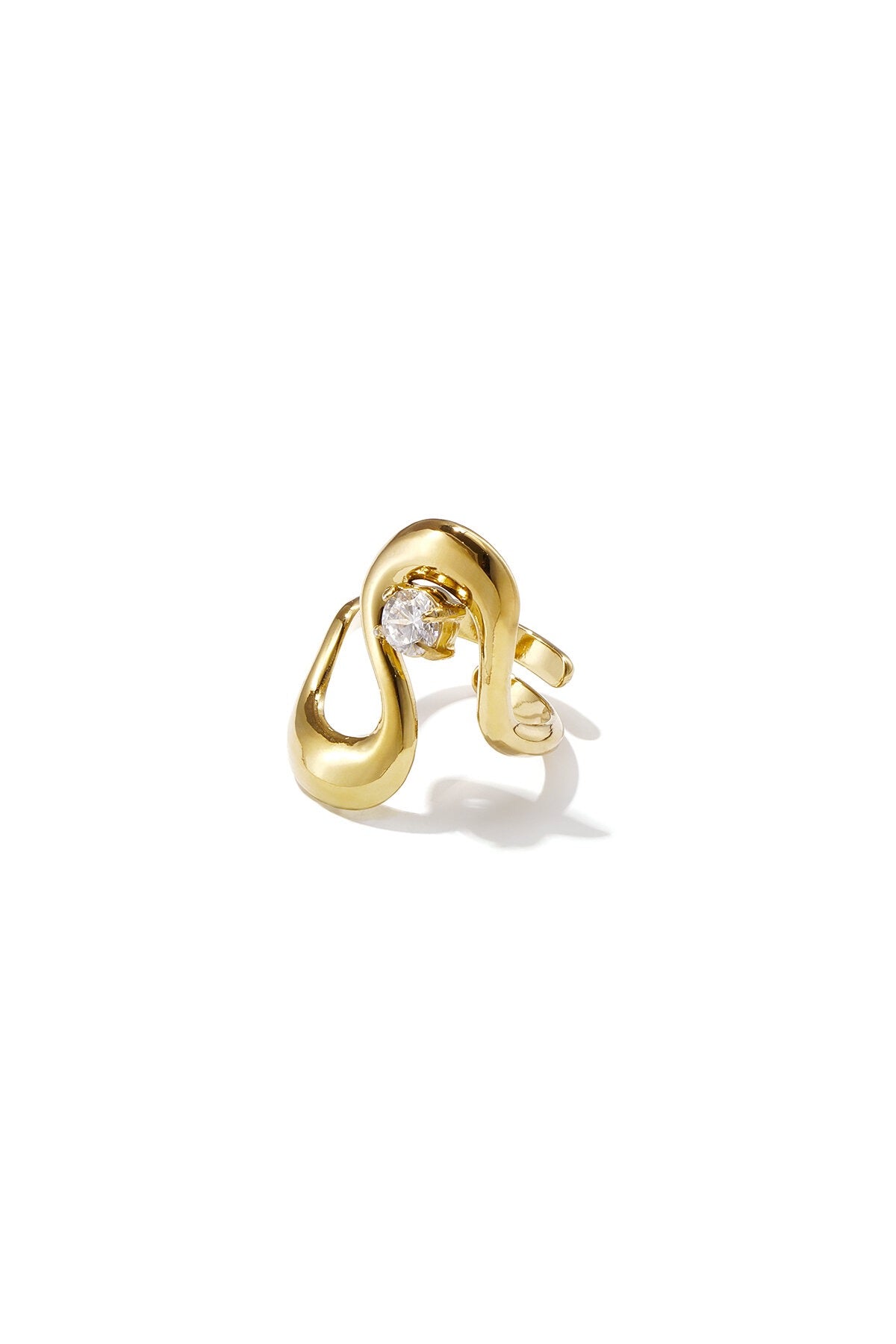 Statement ring met zirkonia -goud