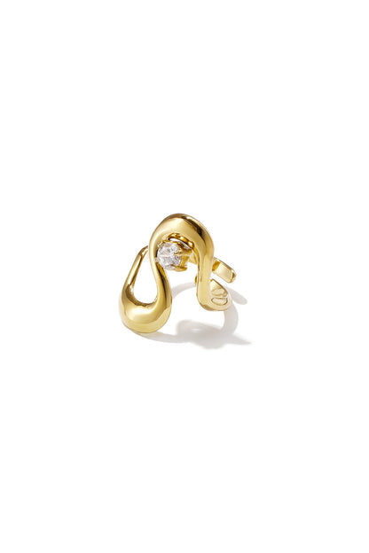 Statement ring met zirkonia -goud