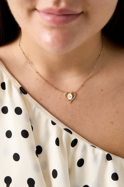 Hangerketting met hartje -transparant