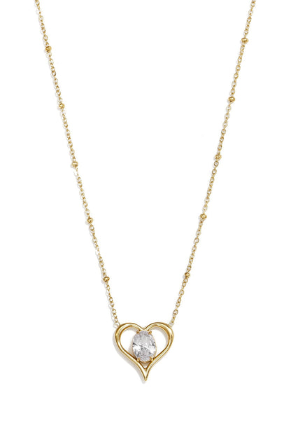 Hangerketting met hartje -transparant