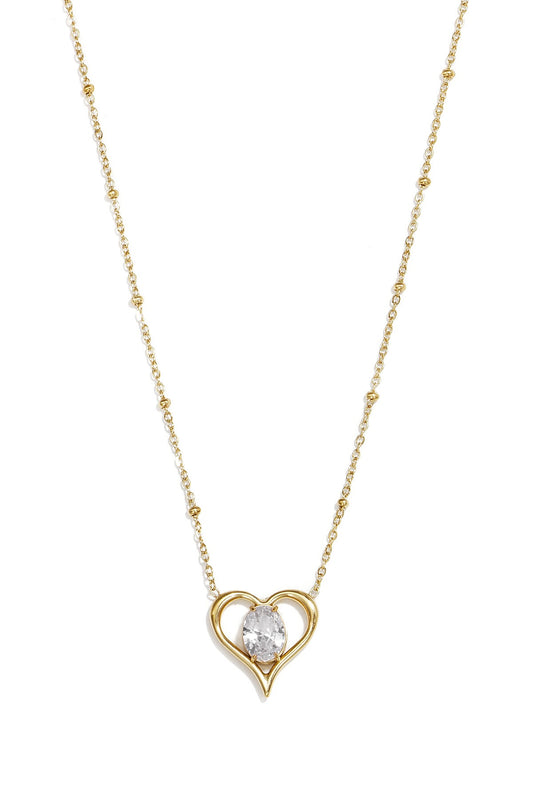 Hangerketting met hartje -transparant