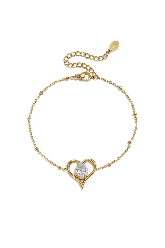 Armband hartje -transparant