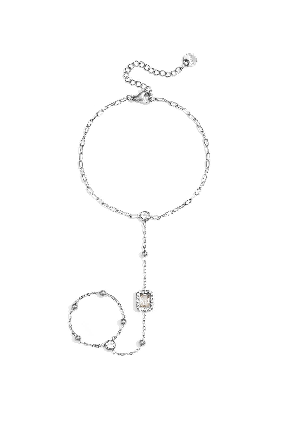 Handchain bling - zilver