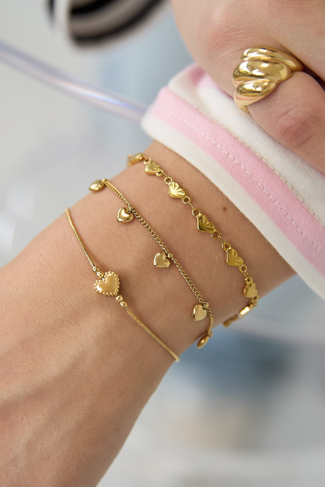 Armband met hart - goud