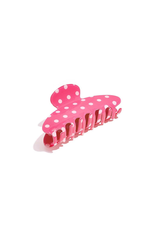 Haarclip met stip - roze