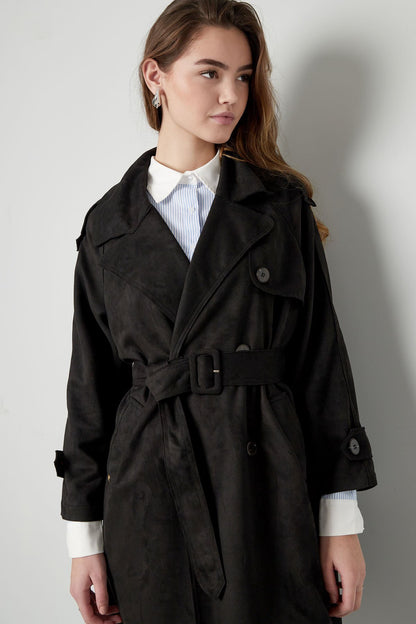 Trenchcoat - zwart