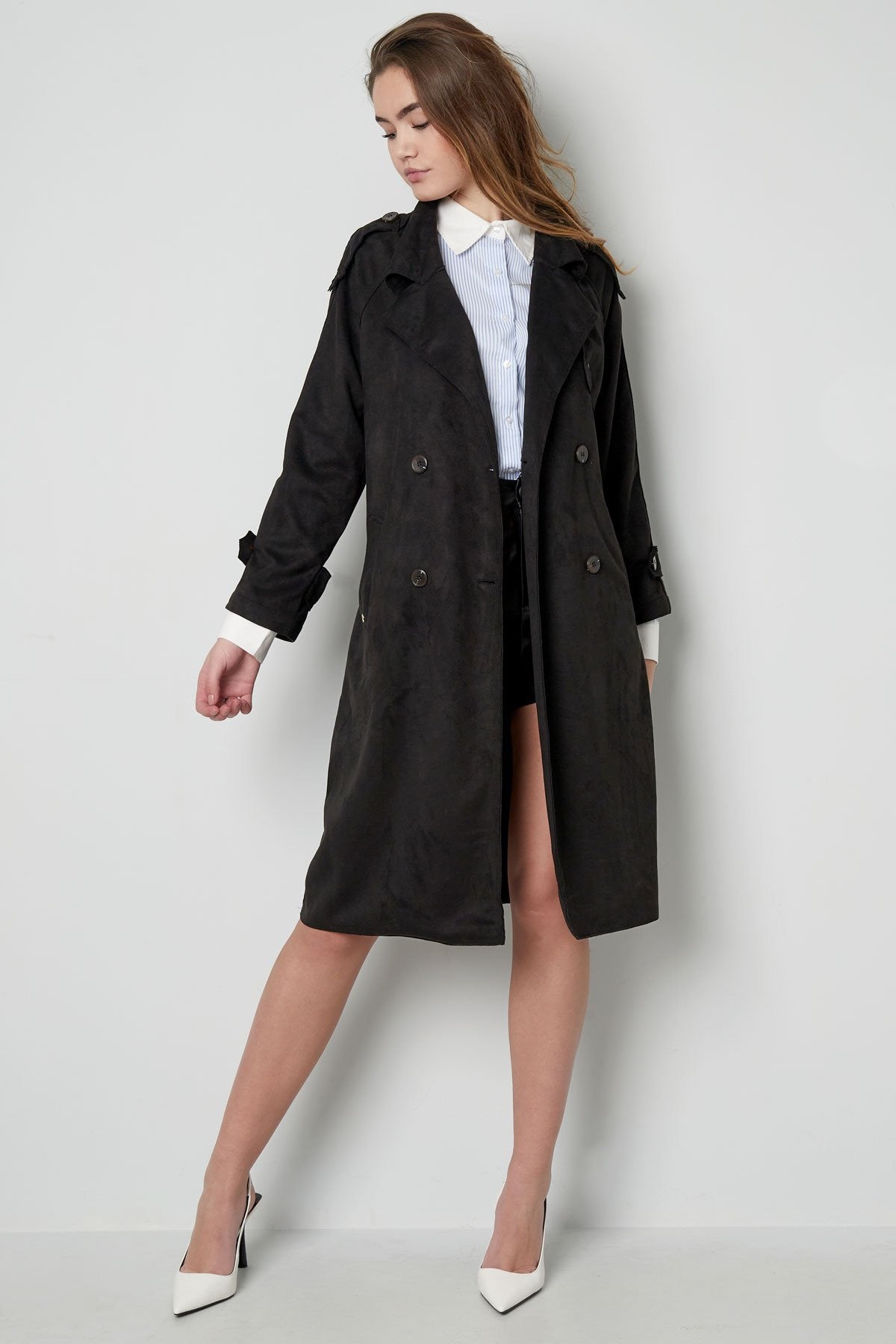 Trenchcoat - zwart