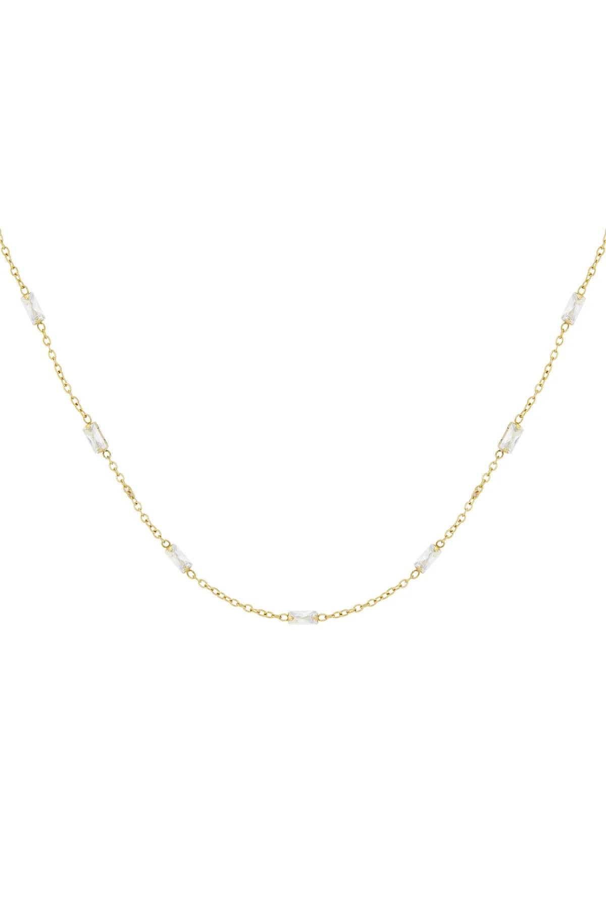 Diamond glow ketting -goud