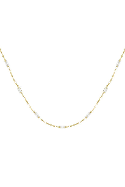 Diamond glow ketting -goud