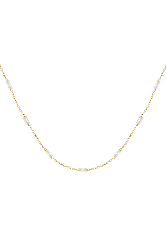 Diamond glow ketting -goud