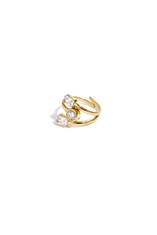 Ring met variërende steentjes