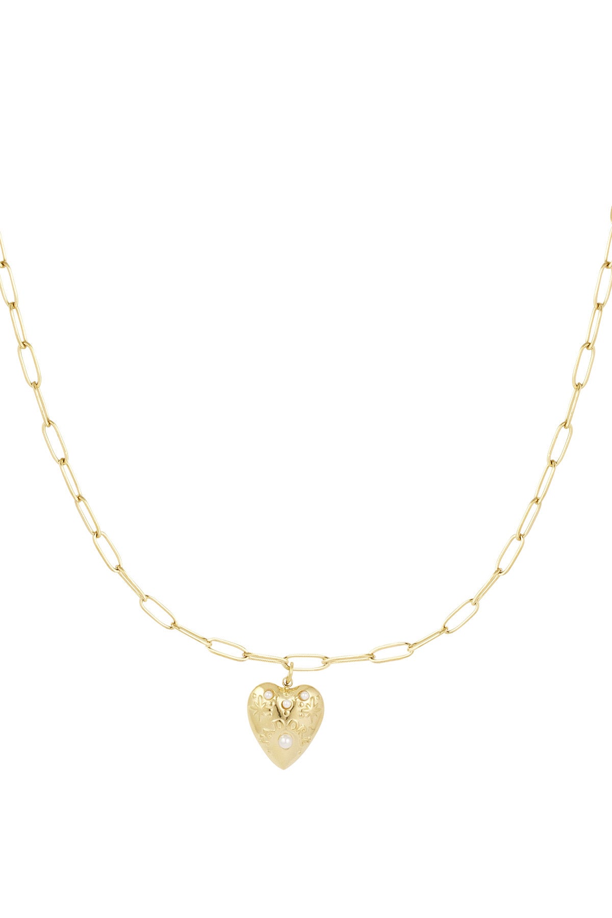 Ketting hart van goud - goud