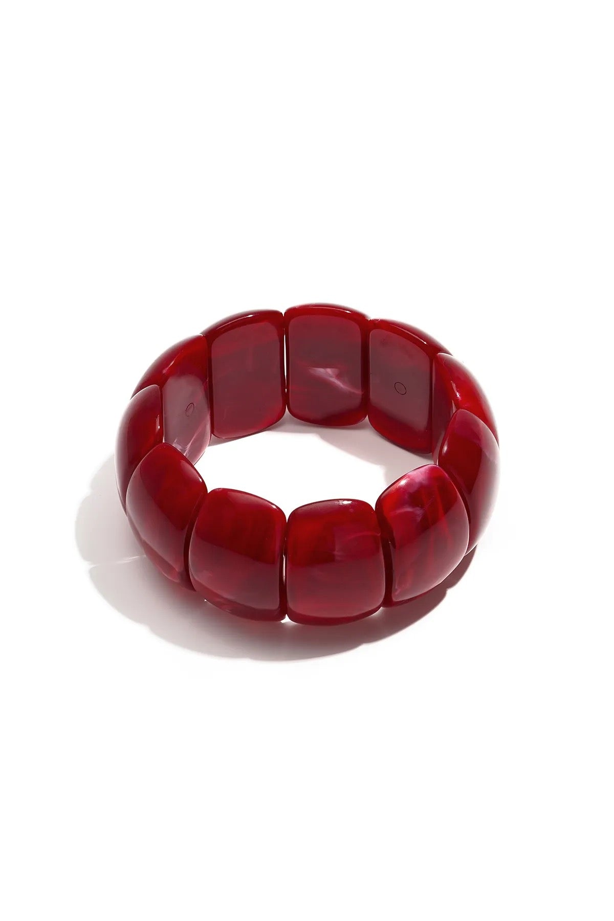 Acryl armband -wijnrood