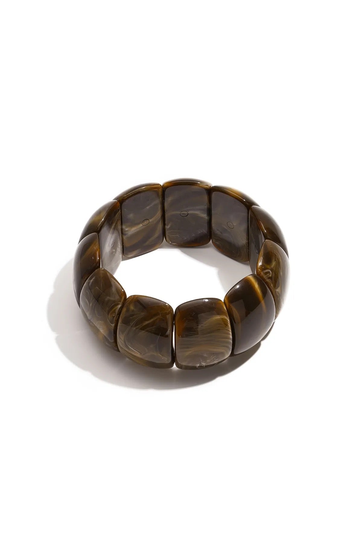 Acryl armband -bruin