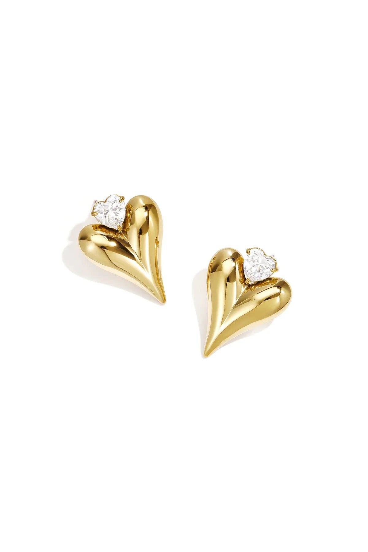 Hartoorbellen met strass -goud