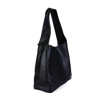 Luxe shopper met make up tas -zwart