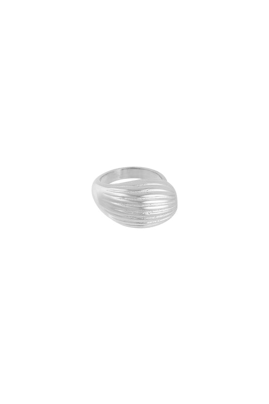 Dynamic texture ring-Zilver