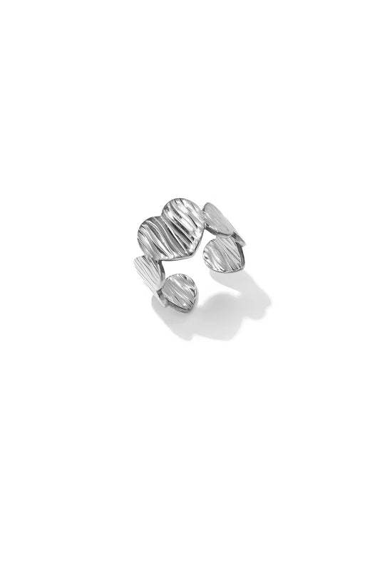 Ring met hartvorm -zilver