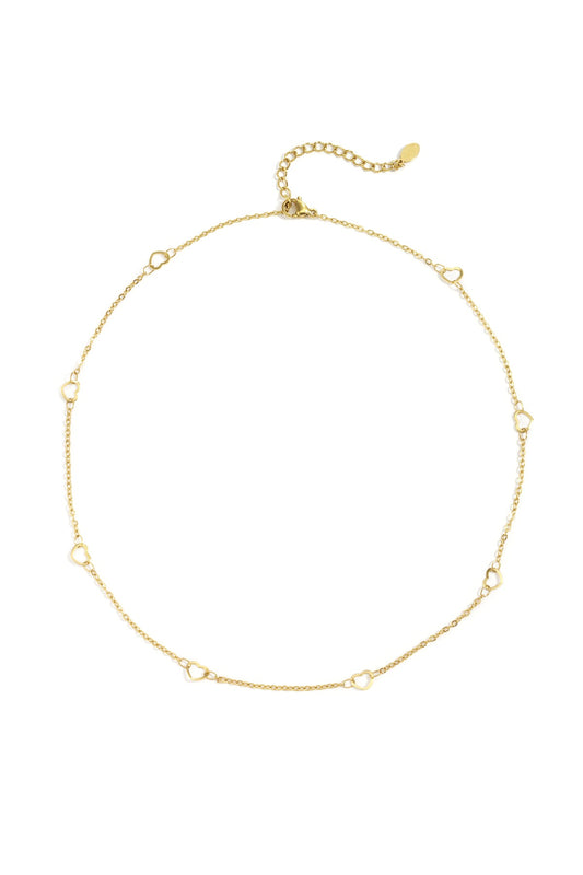 Hart casual ketting - goud