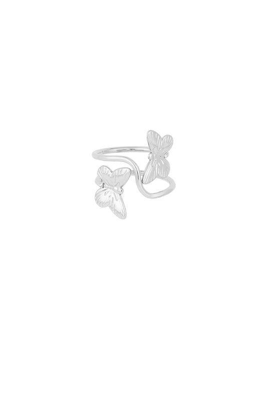 Butterfly ring - zilver