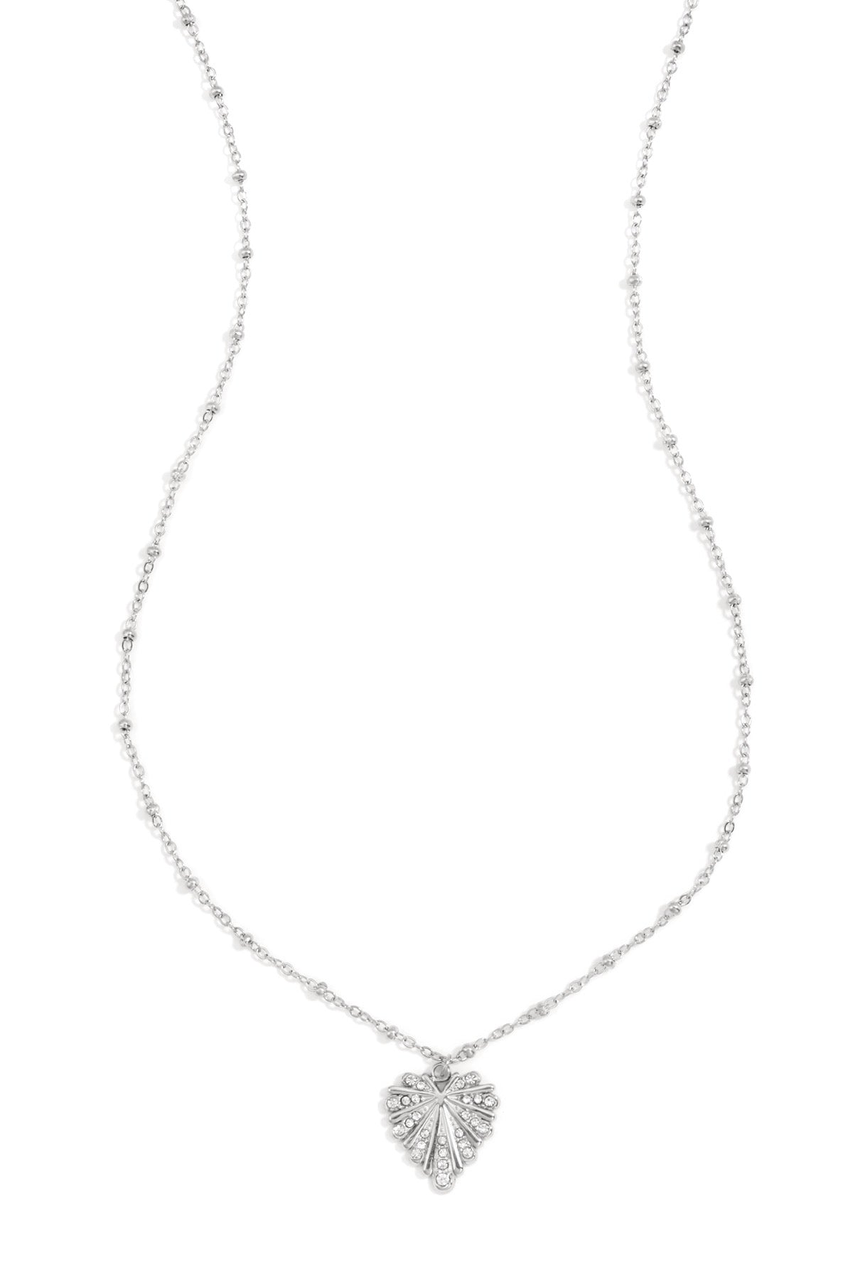 Ketting hart bling - zilver