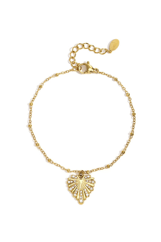 Armband hart bling - goud