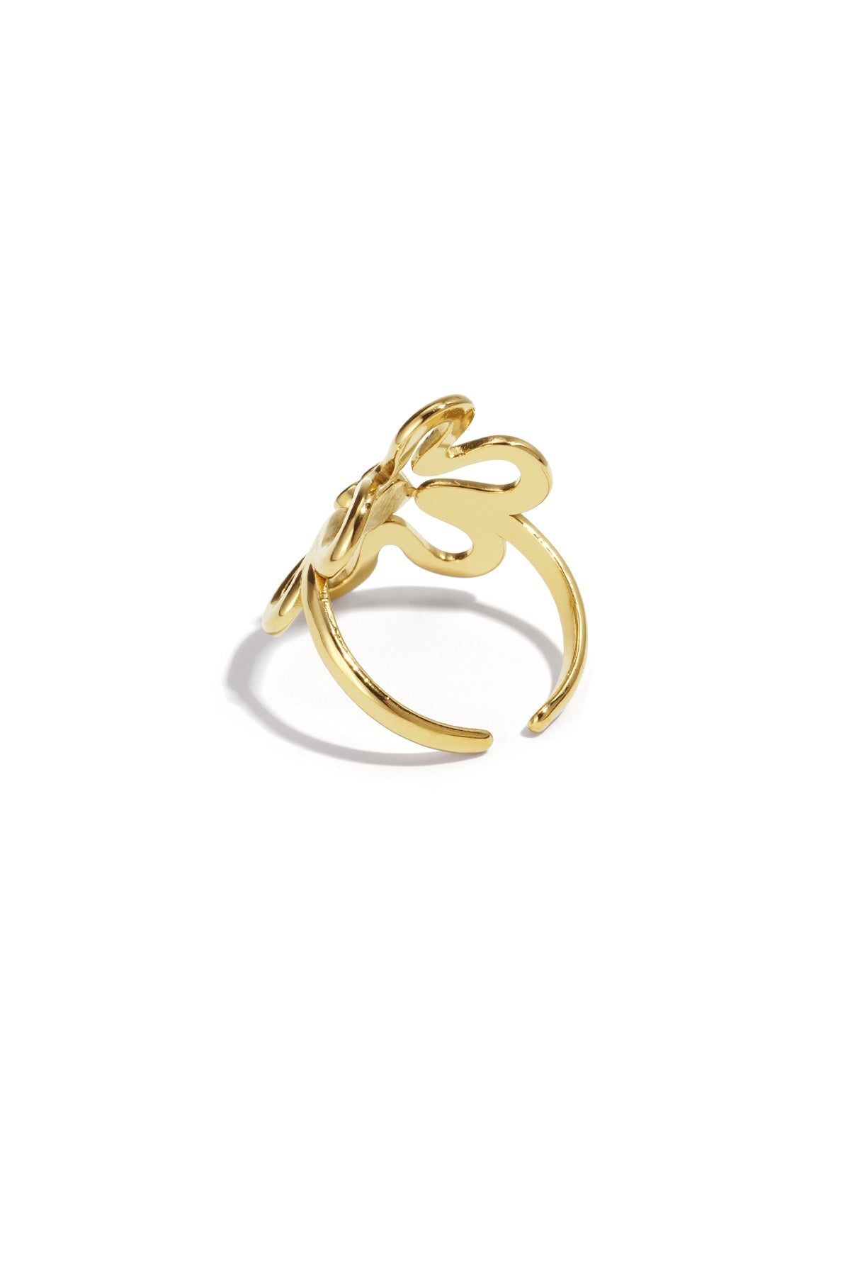 Bloem bling ring - goud