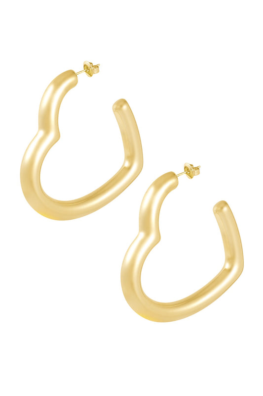 Oorbellen hart - goud