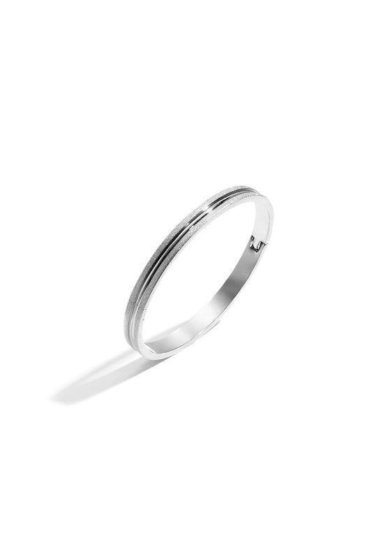 Gestructureerd armband - zilver