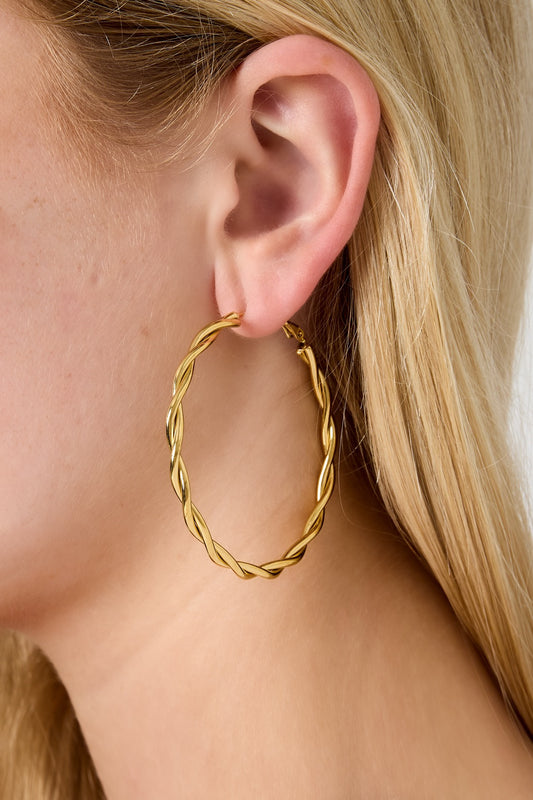Twisted hoops - goud