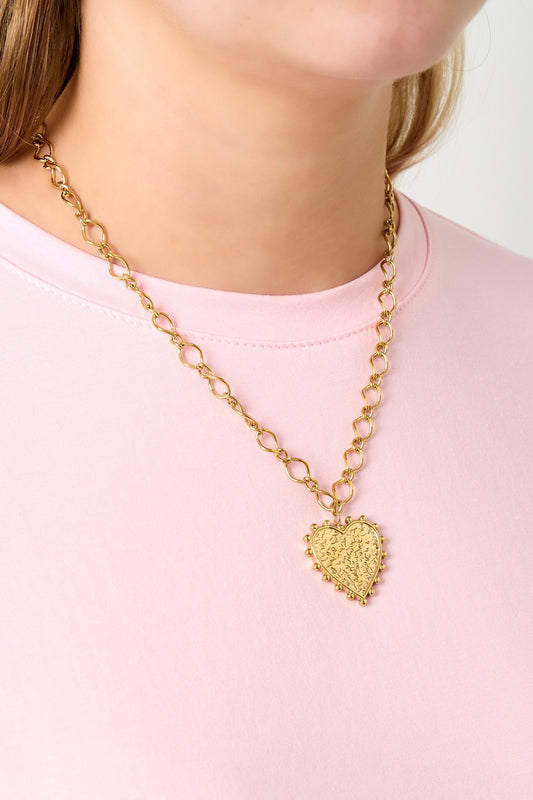 Trendy ketting big love - goud