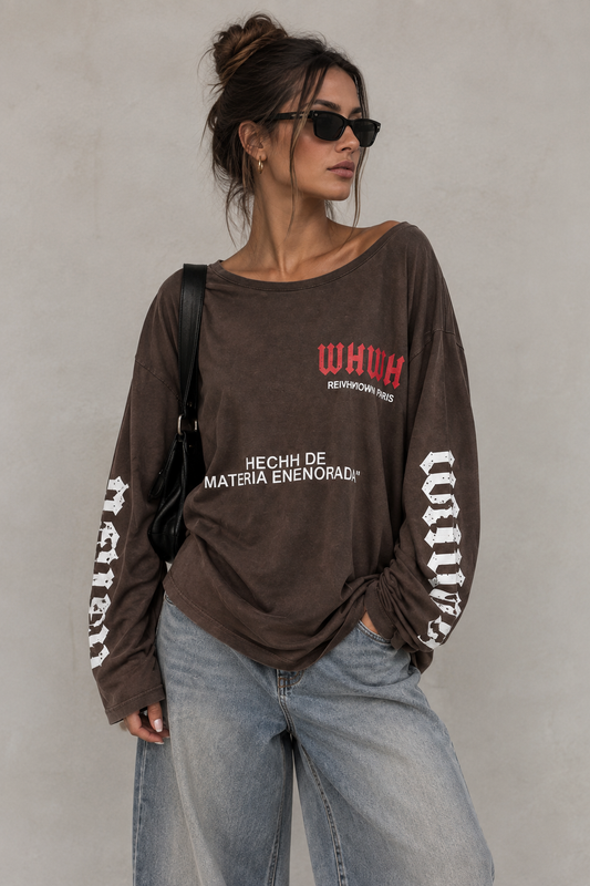 Sophie longsleeve -bruin