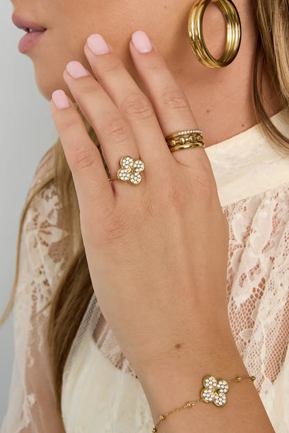 Klaver ring -goud