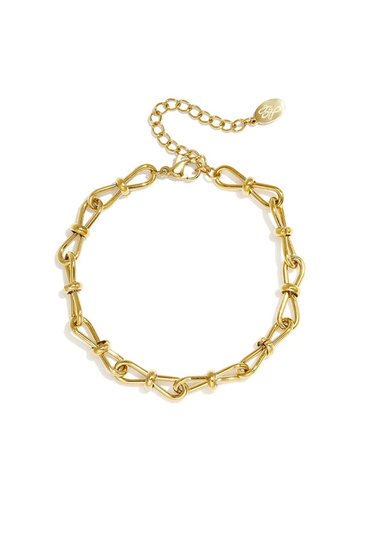 Schakelarmband -goud